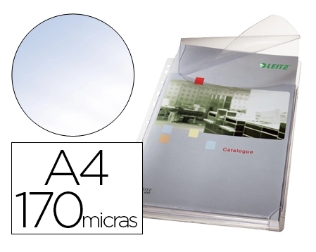 Fundas multitaladro PVC A4 Esselte – 170 mic, pack 5 uds, con fuelle 20 mm 