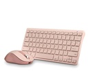 Kit de teclado y ratón inalámbricos recargables NGS  – rosa