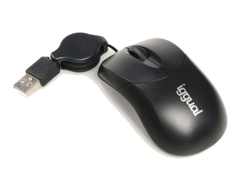 Ratón retráctil iggual COM‑BASIC – 800 dpi