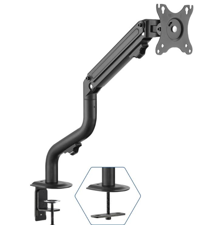 Soporte de Brazo con Pinza iggual SPMP01 – 1 Monitor 17"-32", Profesional