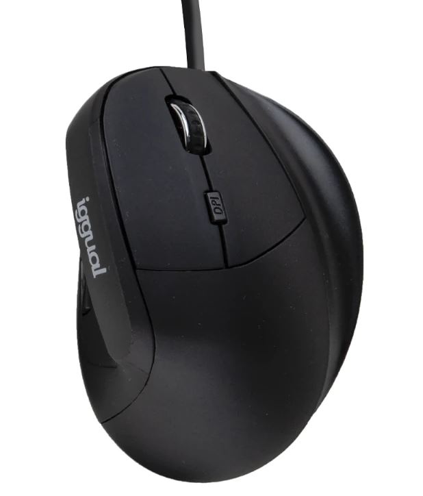 Ratón vertical USB iggual ERGO‑V