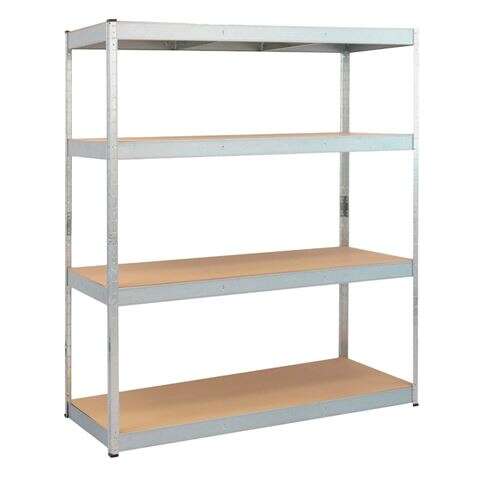 Estantería galvanizada 4 baldas ajustables – 180×160×60 cm, 600 kg por balda