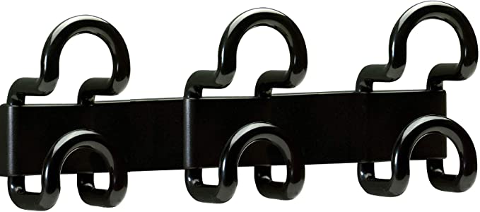 Perchero de pared Unilux FIL 3 – negro, 3 colgadores