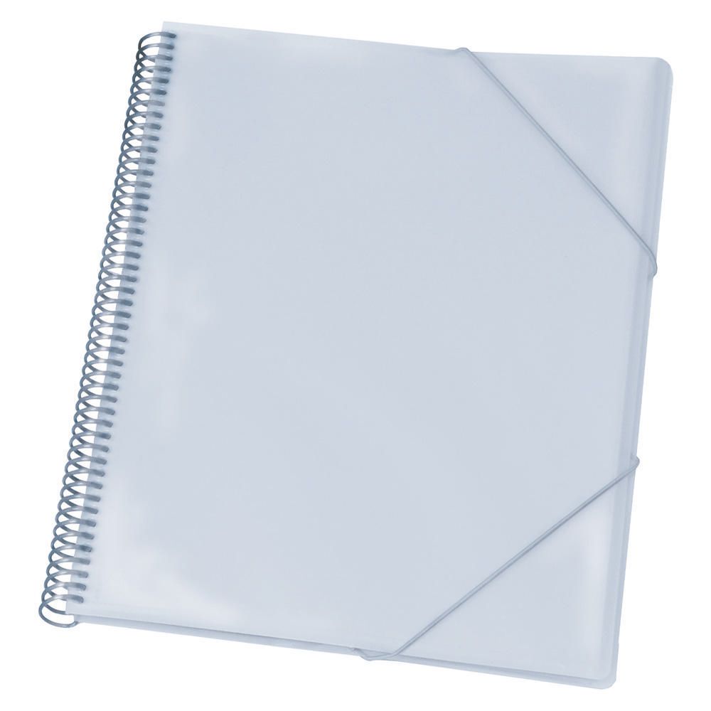 Tarifario A4 Maxiplás – espiral con gomas, 20 fundas, transparente