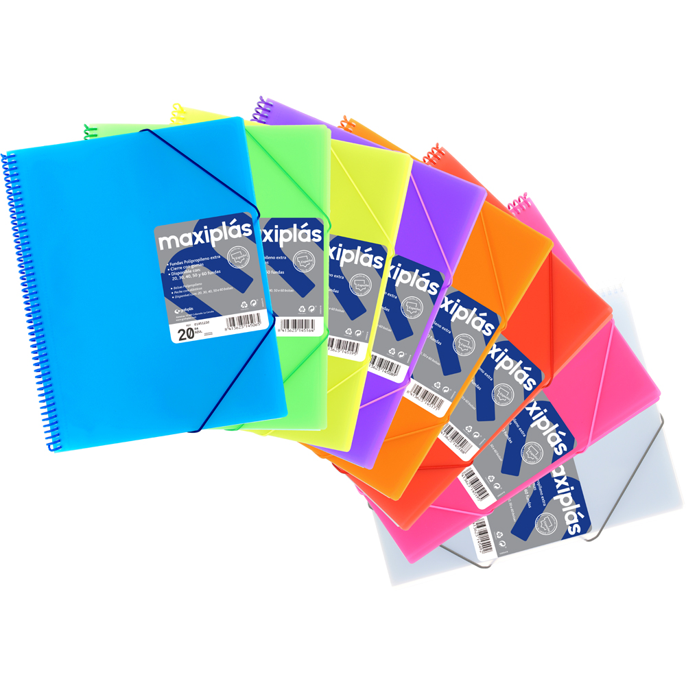 Tarifario A4 – espiral con gomas, 50 fundas