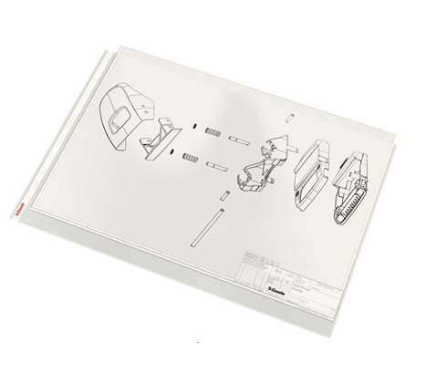 Fundas multitaladro A3 apaisado Esselte piel naranja 80 micras – pack 10 uds