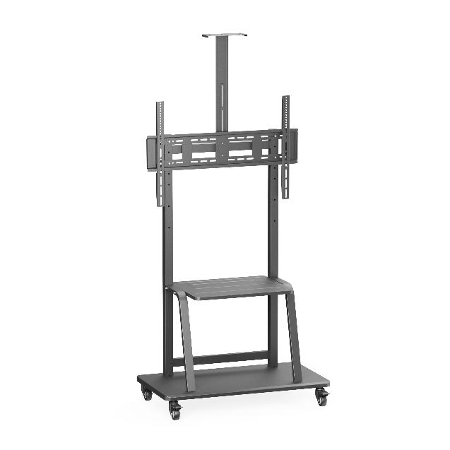 Soporte de suelo móvil Traulux – 37″–100″, VESA 800×600, carga 110 kg