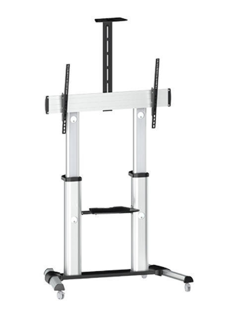 Soporte de suelo móvil Traulux – 60″–100″, soporte de cámara integrado