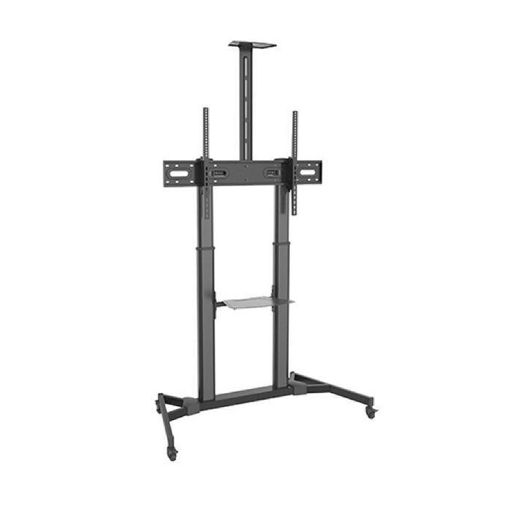 Soporte de suelo móvil Traulux – 60″–75″, soporte de cámara integrado