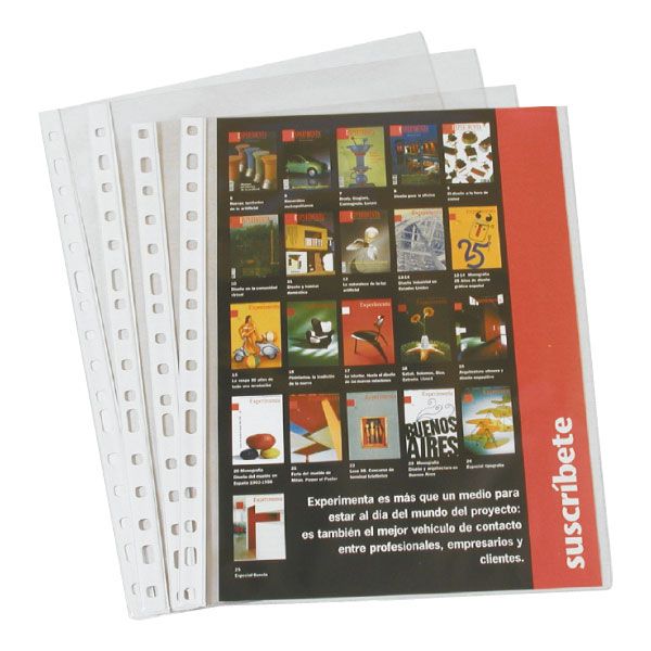 Caja de 50 fundas 4 taladros A4 lomo reforzado Grafoplás Ref. 05580070