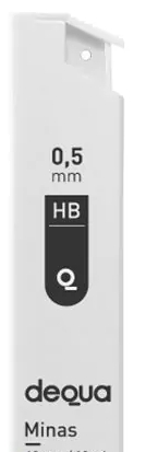 Tubo 12 minas Dequa – HB, 0.5 mm / 0.7 mm