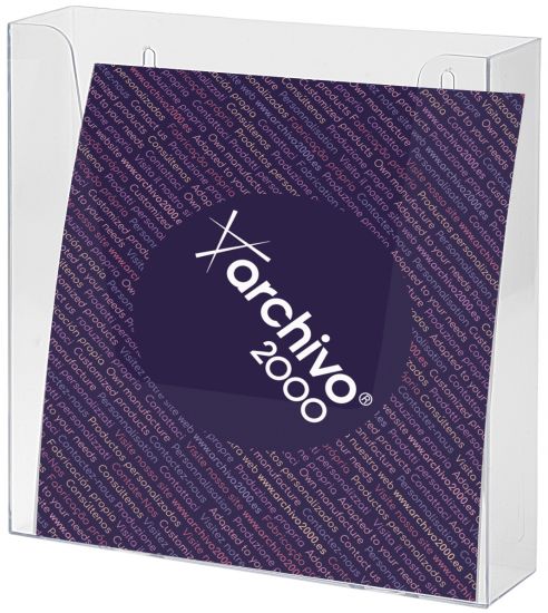 Portafolletos de pared A4 – vertical, transparente