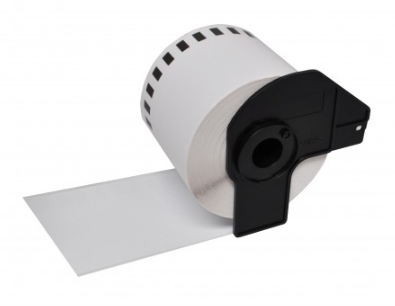 Rollo etiquetas continuas – 62 mm×30,48 m, compatible Brother DK‑22205, blanco
