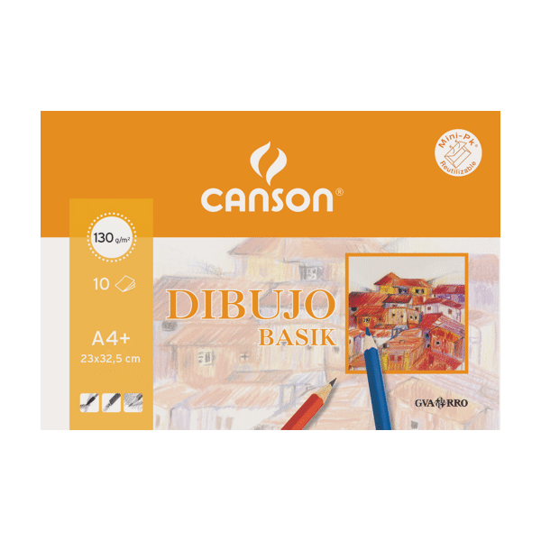 Láminas de dibujo Canson A3 130 g sin recuadro – pack 10 uds