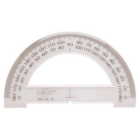 Transportador semicircular Faibo 216 – 15 cm