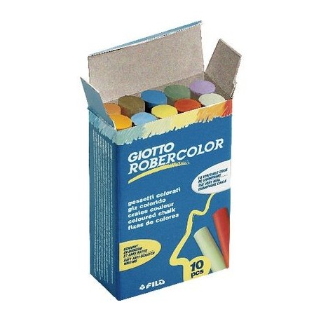 Tizas de Colores Giotto Robercolor - Caja de 10 uds