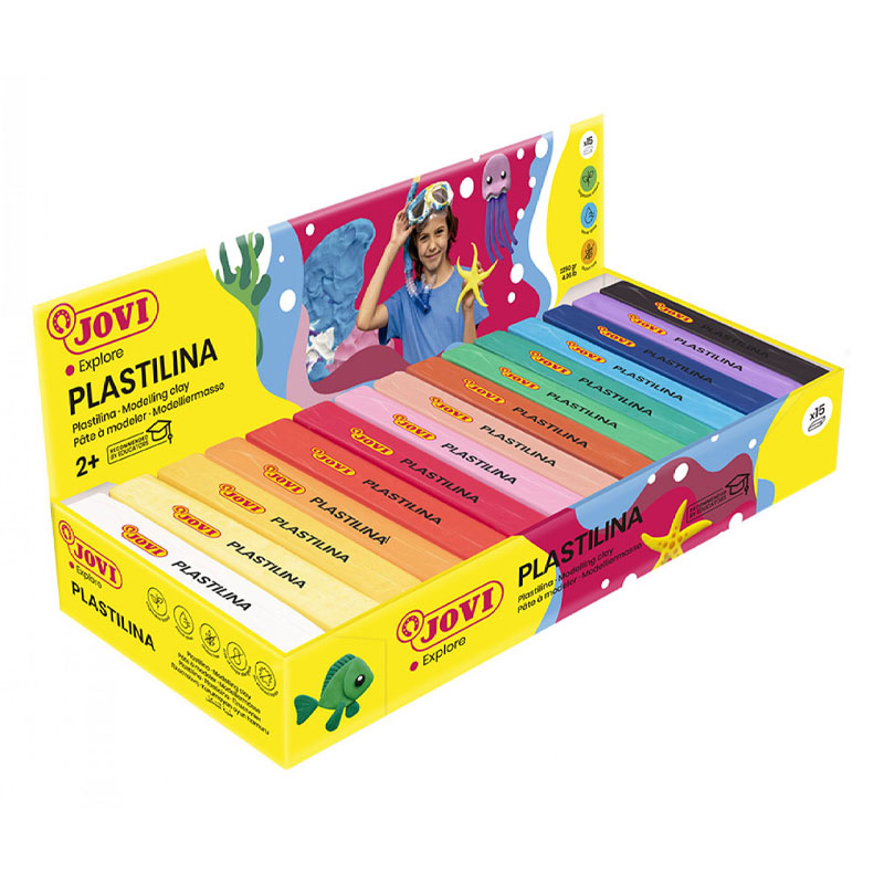 Plastilina Jovi – Caja de 15 uds, colores surtidos