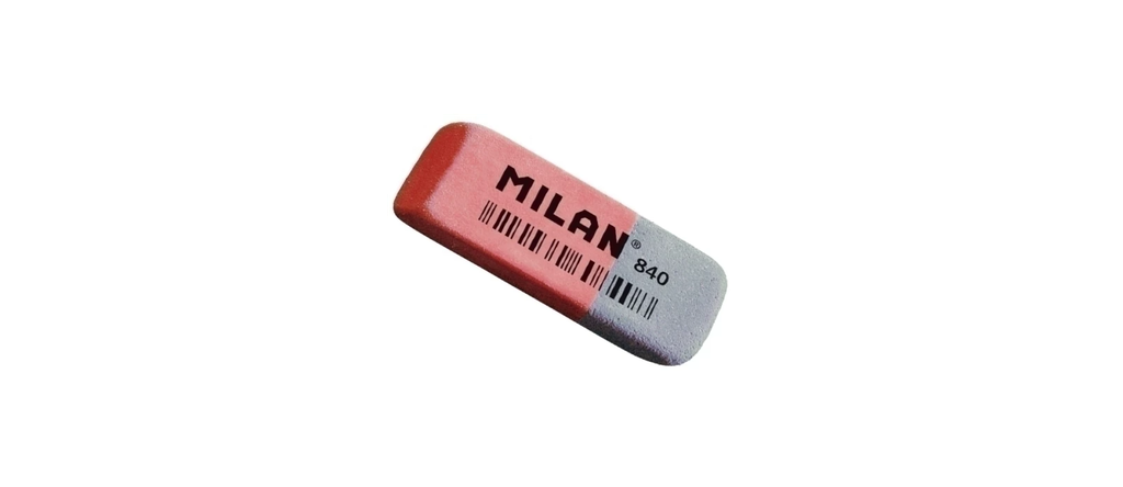 Goma de borrar mixta Milan 840 – lápiz y tinta*
