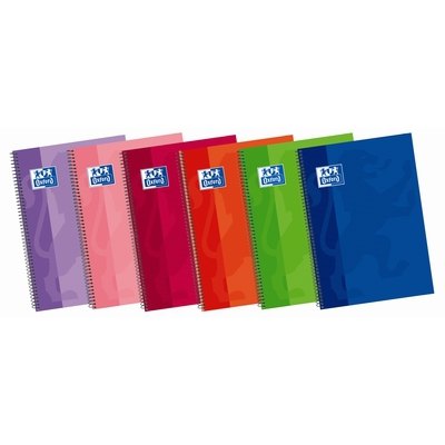 Cuaderno A5 Oxford – cuadrícula 4×4, tapa dura, 90 g