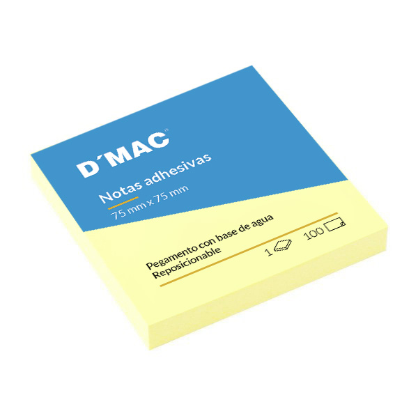 Notas adhesivas DMAC 75x75mm