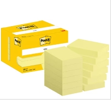 Notas adhesivas Post-it – 76×50 mm, amarillo