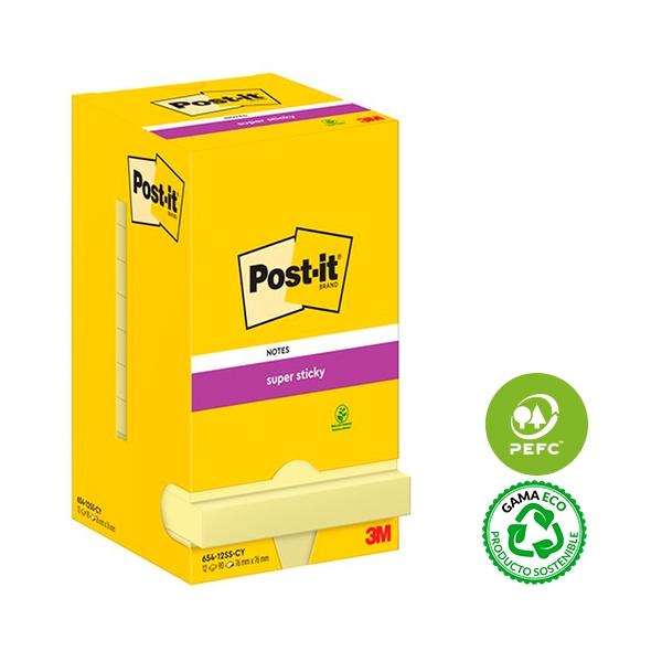 Notas adhesivas Post‑it - 76×76 mm, amarillo