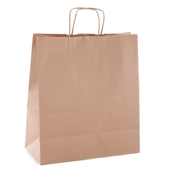 Bolsas kraft 24×11×31 cm Apli – 100 g, marrón, pack 50 uds
