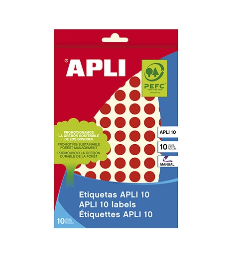 Gomets redondos Apli – rojos