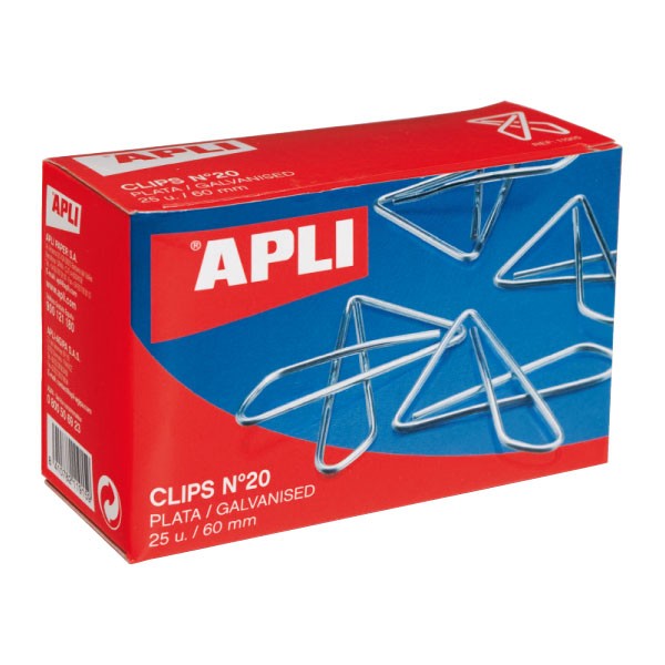 Clips mariposa Apli – nº 20, 25 uds*