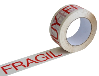 Rollo de precinto – “Muy frágil”, 66 m×48 mm