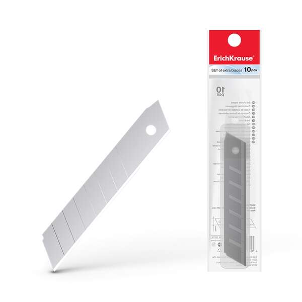 Cuchillas de recambio 18 mm para cútter grande Erichkrause – pack 10 uds
