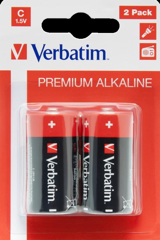 Pilas tipo C LR14 Verbatim/Elbat – pack 2 uds