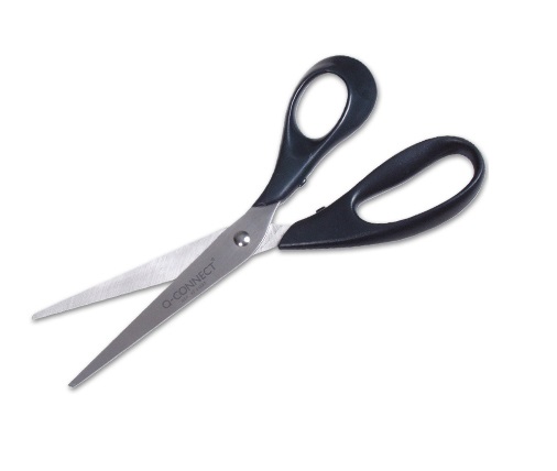 Tijera de oficina Faibo – 25 cm, punta roma, acero inoxidable, empuñadura ergonómica