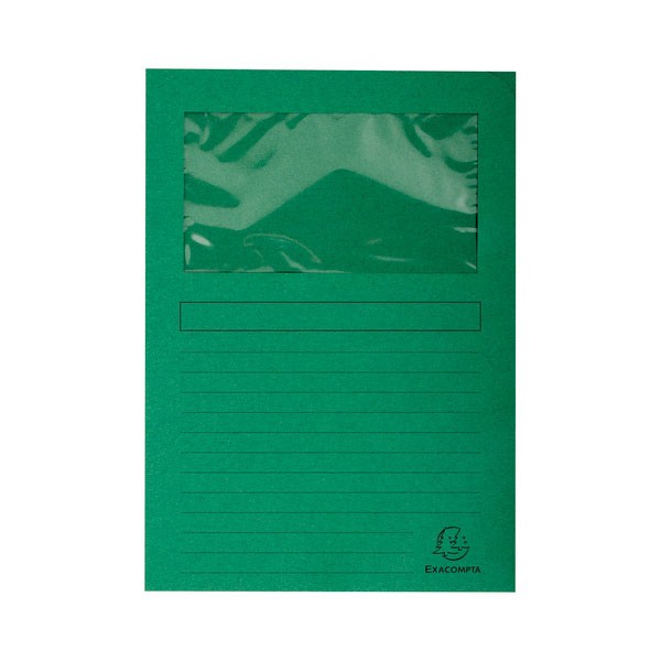 Subcarpetas con ventana 22×31 cm Exacompta – 120 g/m², pack 25 uds