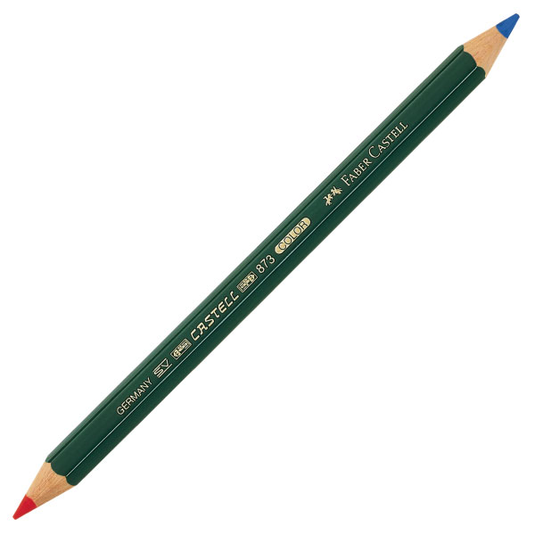 Lápiz bicolor grueso Faber‑Castell 873 – azul/rojo*