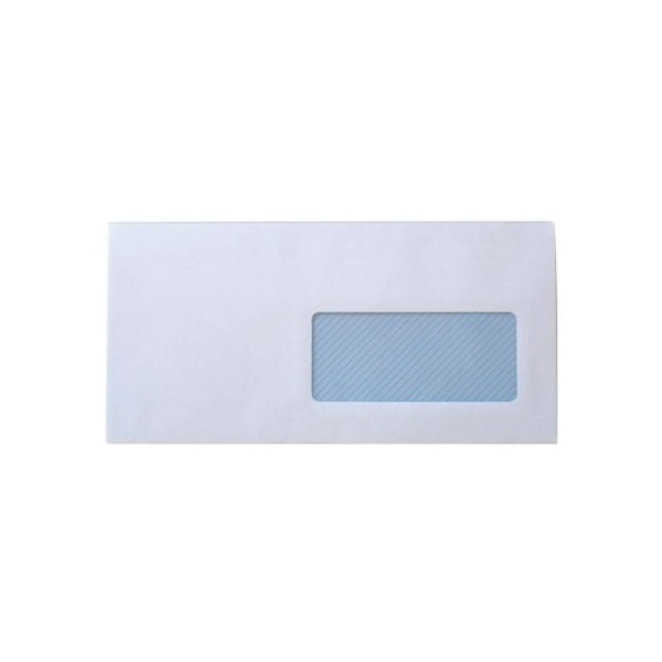 Sobres americanos – blancos, ventana derecha, 110×220 mm, caja 500 uds