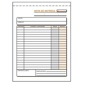 Talonario nota de entrega cuarto Plus Office – natural, 2 H, original y copia T-91