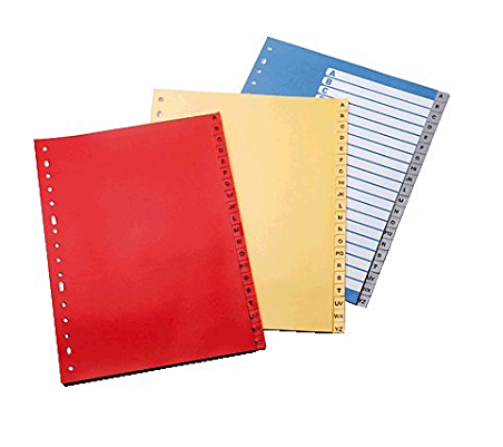 Juego de separadores A4 maxi índice A-Z gris Ref. 095719