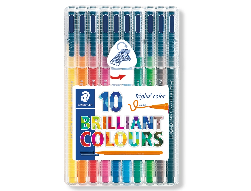 Rotuladores Staedtler Triplus Color – pack 10 uds