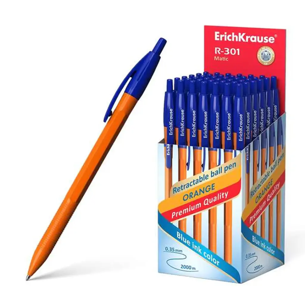 Bolígrafo Erichkrause R-301 Matic retráctil azul