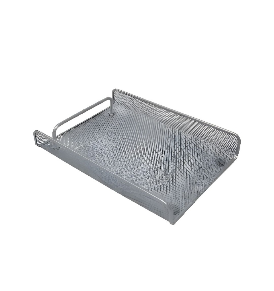 Bandeja sobremesa Mesh – malla metálica, plata, no apilable