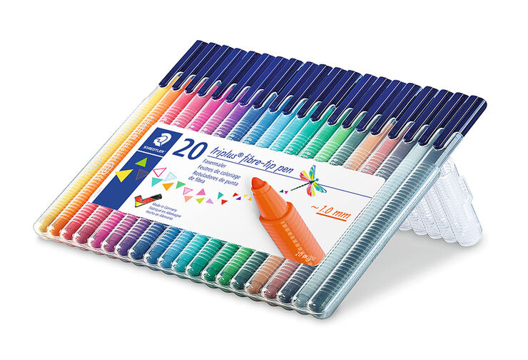Rotuladores punta media Staedtler Triplus Color – pack 20 uds