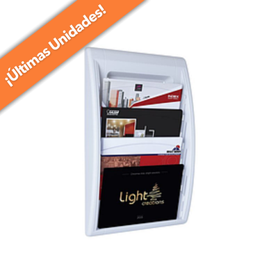 Expositor de pared 4 casillas A3 Paperflow Quick Fit – gris