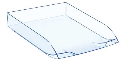 Bandeja de sobremesa CEP - 273 × 370 × 63 mm, azul translúcido