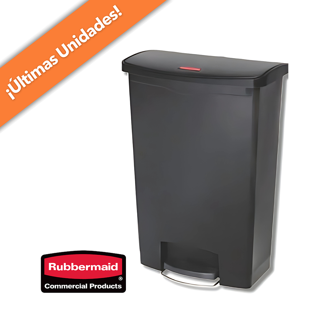 Papelera de pedal frontal Slim Jim Rubbermaid – 90 L, negro