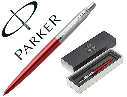 Bolígrafo retráctil Parker Jotter Core CT – rojo, acero inoxidable, tinta negra