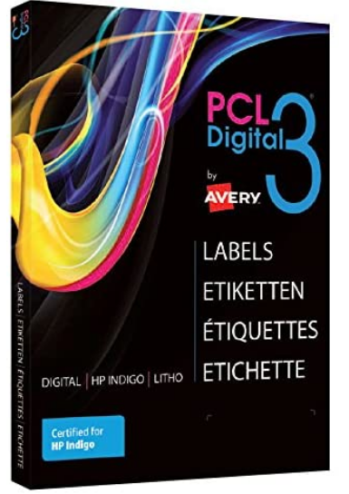 Etiquetas impresión digital poliéster transparente Avery – 320×450 mm, 100H