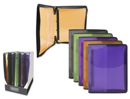 Carpeta de anillas A4 polipropileno Office Club – 16 mm, 4 anillas, con cremallera