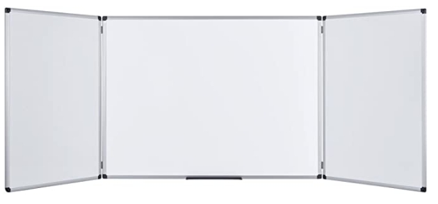Pizarra blanca tríptica Bi‑Office – 100×150 cm