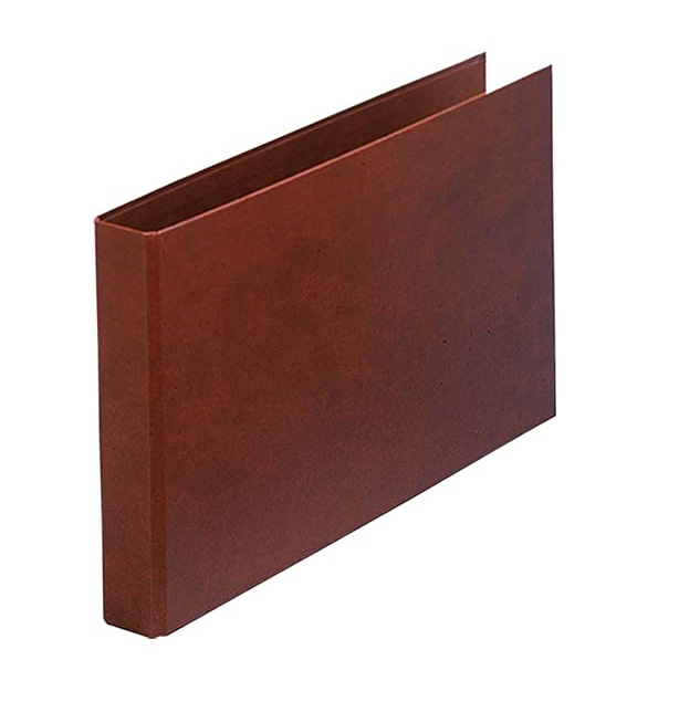Carpeta de anillas folio apaisado cartón tipo cuero – 25 mm, 2 anillas